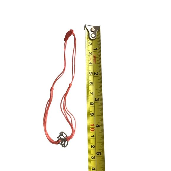 PINK ADJUSTABLE BRACELET WITH LOTUS FLOWER CHARM - Picture 3 of 3